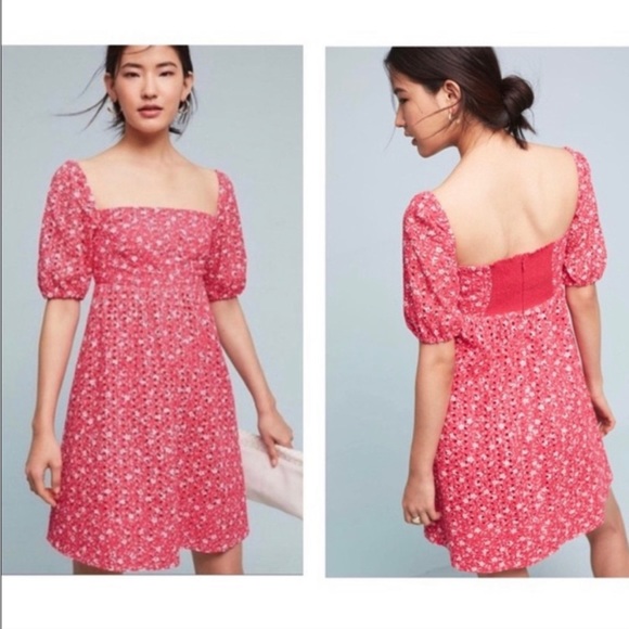 Anthropologie Dresses & Skirts - Anthropologie Maeve Lillianne Babydoll Eyelet Dress. Size 14